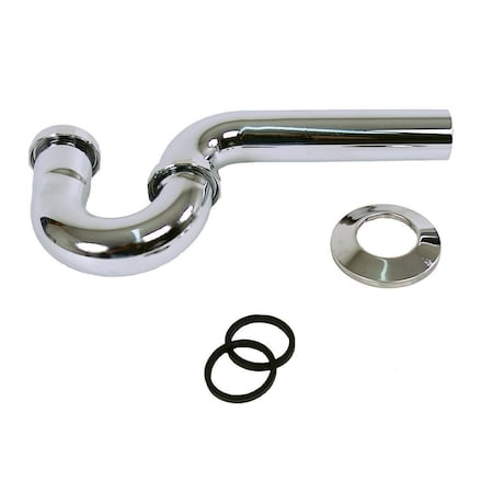 Bk Resources P-Trap, With Tail Piece, Washers Included, Chrome Plated Brass BK-PTTP
